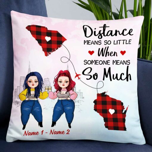 Personalized Friends Long Distance Pillow