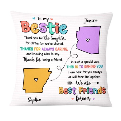 Personalized Friends Long Distance Thank You For Pillow