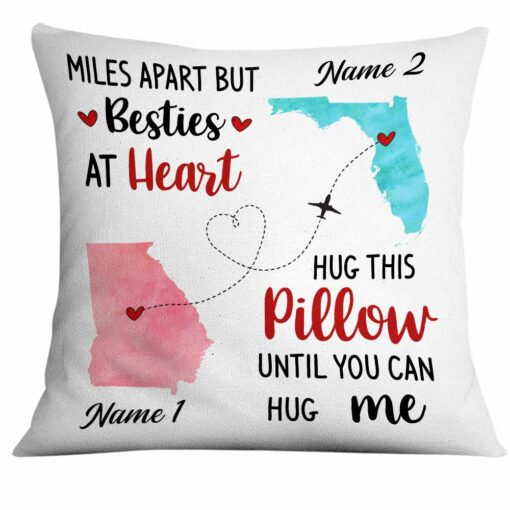 Personalized Friends Sister Long Distance Pillow