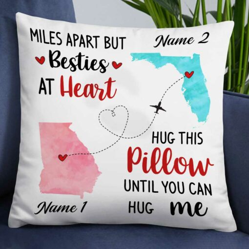 Personalized Friends Sister Long Distance Pillow