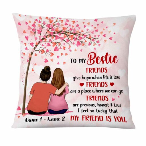 Personalized Friends Sisters Friendship Pillow