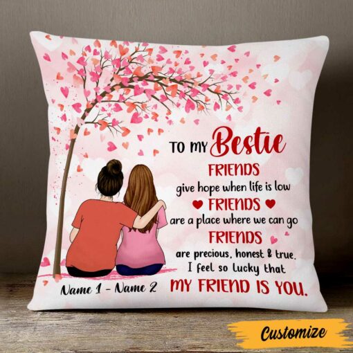 Personalized Friends Sisters Friendship Pillow