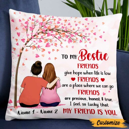 Personalized Friends Sisters Friendship Pillow