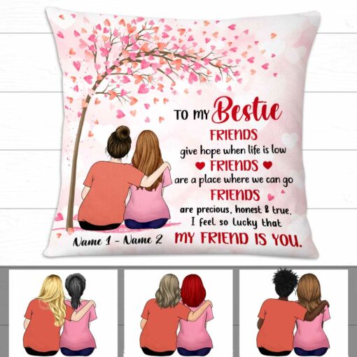 Personalized Friends Sisters Friendship Pillow