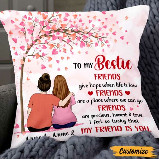 Personalized Friends Sisters Friendship Pillow