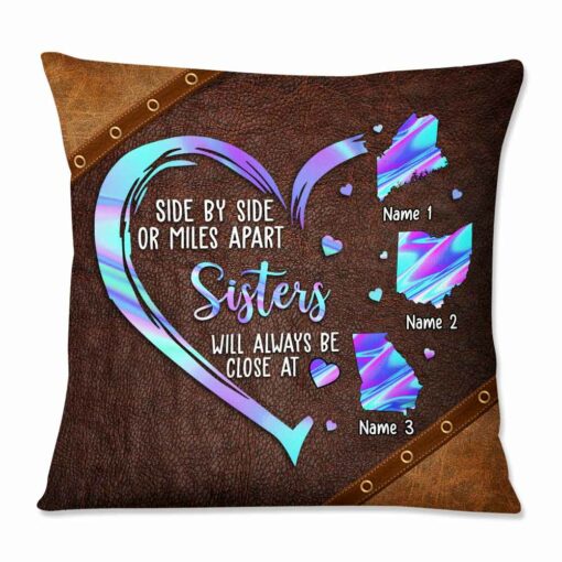 Personalized Friends Sisters Long Distance Pillow