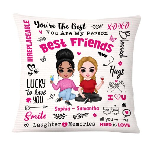 Personalized Friendship BFFs Friends Forever Pillow