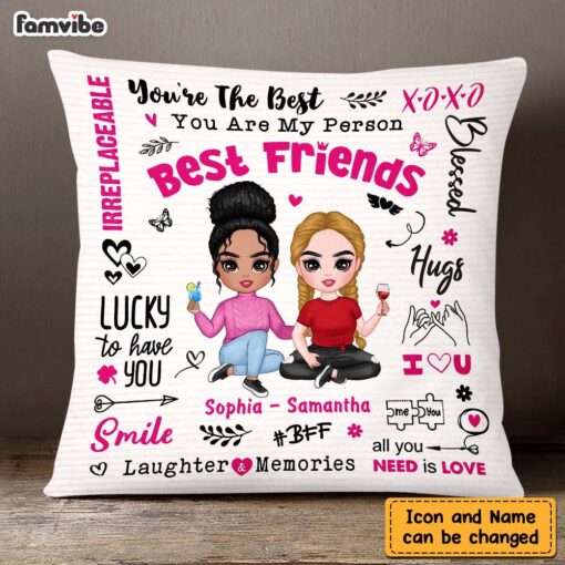 Personalized Friendship BFFs Friends Forever Pillow