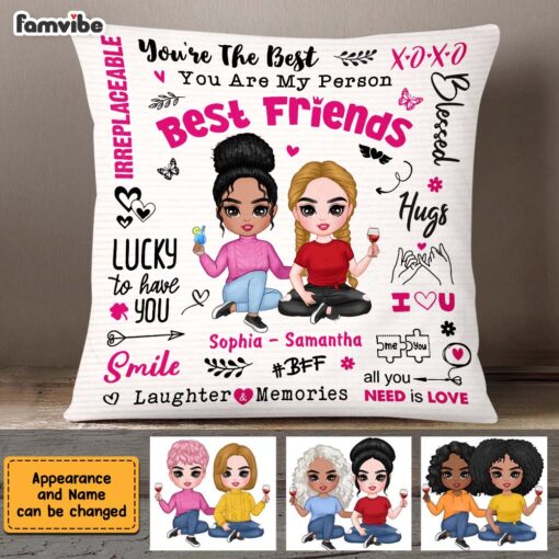 Personalized Friendship BFFs Friends Forever Pillow