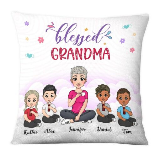 Personalized Gift Blessed Grandma Pillow