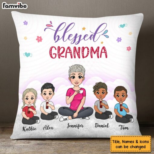 Personalized Gift Blessed Grandma Pillow