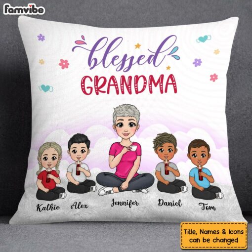 Personalized Gift Blessed Grandma Pillow