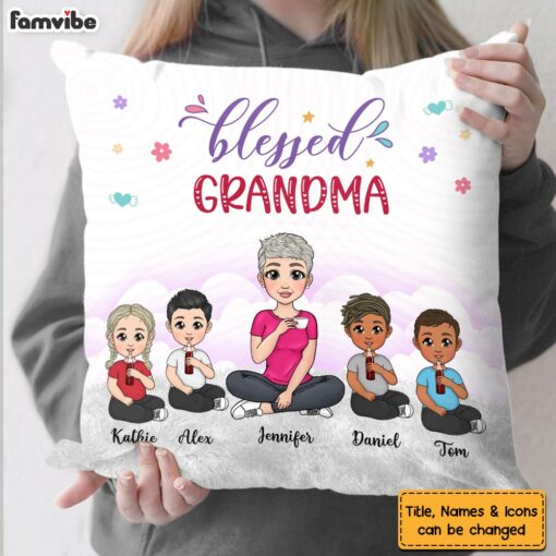 Personalized Gift Blessed Grandma Pillow