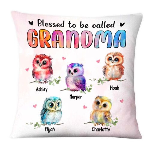 Personalized Gift Blessed To Be Called Grandma Pillow