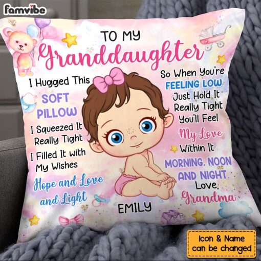 Personalized Gift For Baby Hugged This Soft Pillow