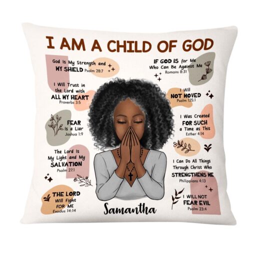 Personalized Gift For Christian Daughter Child Of God Pillow