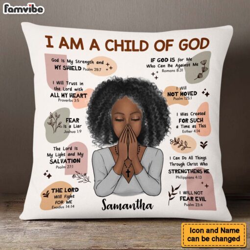 Personalized Gift For Christian Daughter Child Of God Pillow