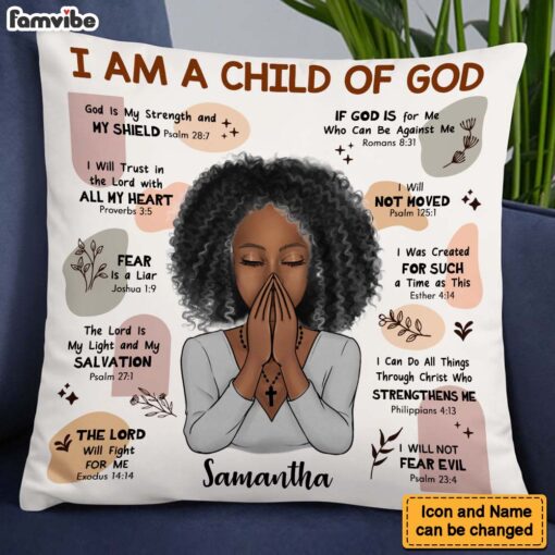 Personalized Gift For Christian Daughter Child Of God Pillow