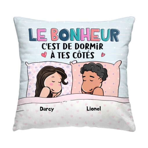 Personalized Gift For Couple French Sleeping Next To You Pillow