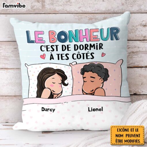 Personalized Gift For Couple French Sleeping Next To You Pillow