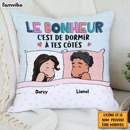 Personalized Gift For Couple French Sleeping Next To You Pillow