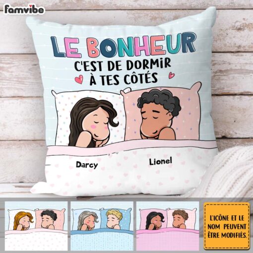 Personalized Gift For Couple French Sleeping Next To You Pillow