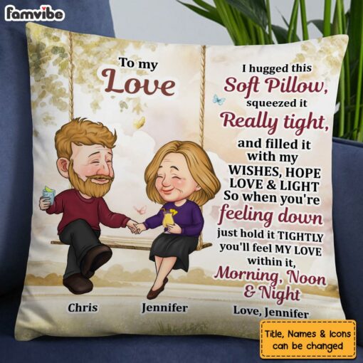 Personalized Gift For Couple Hug This Pillow