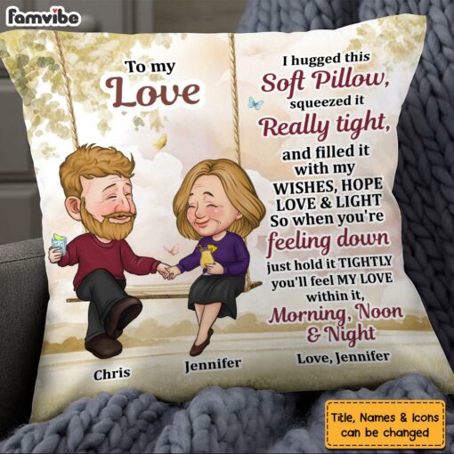 Personalized Gift For Couple Hug This Pillow