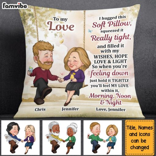 Personalized Gift For Couple Hug This Pillow