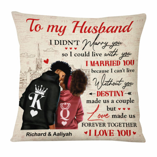 Personalized Gift For Couple Husband Wife Destiny Made Us Pillow