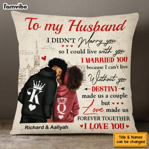 Personalized Gift For Couple Husband Wife Destiny Made Us Pillow