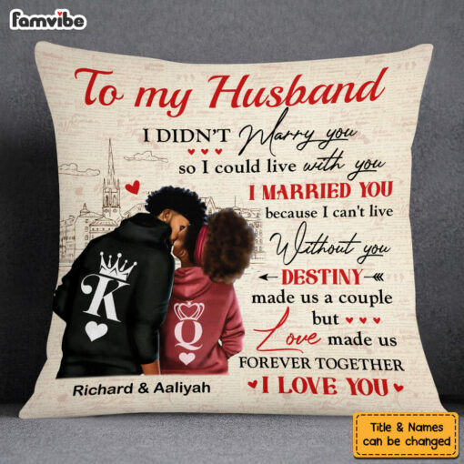 Personalized Gift For Couple Husband Wife Destiny Made Us Pillow