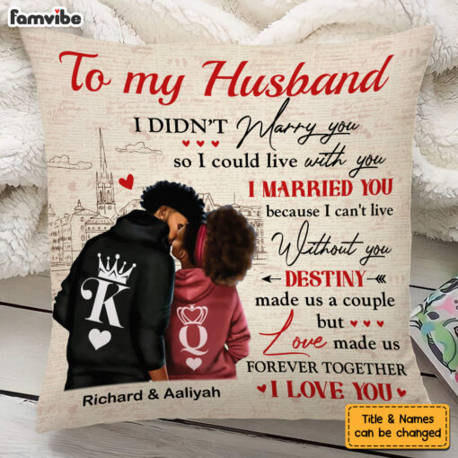 Personalized Gift For Couple Husband Wife Destiny Made Us Pillow