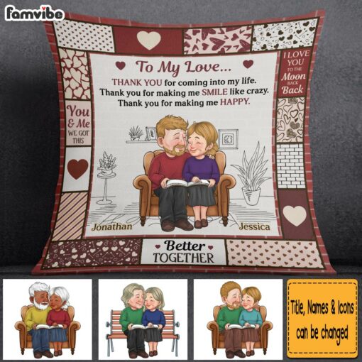 Personalized Gift For Couple Thank You Pillow