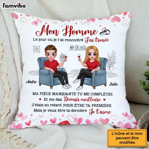 Personalized Gift For Couple The Day I Met You French Pillow