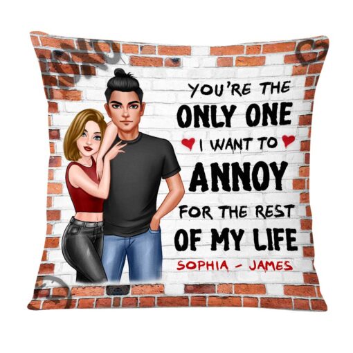 Personalized Gift For Couple You Are The One Pillow