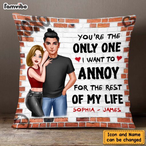 Personalized Gift For Couple You Are The One Pillow