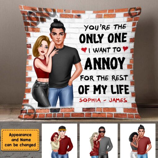 Personalized Gift For Couple You Are The One Pillow