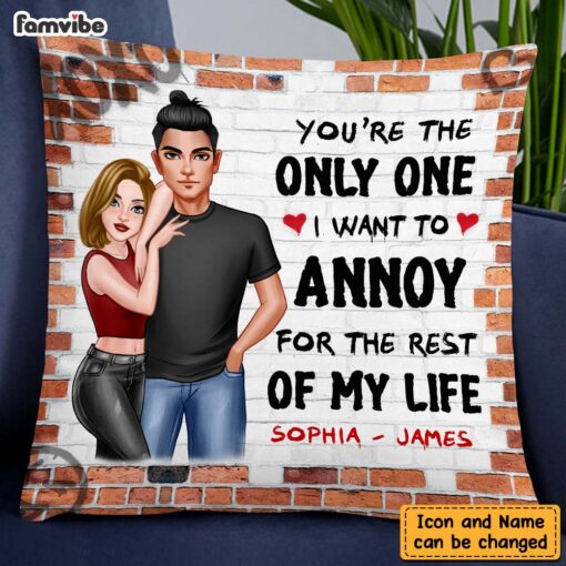 Personalized Gift For Couple You Are The One Pillow