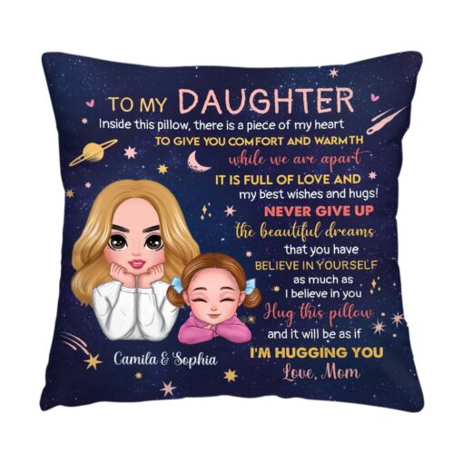 Personalized Gift For Daughter A Piece Of My Heart Inside This Pillow