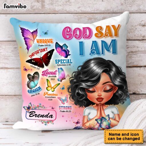 Personalized Gift For Daughter Affirmation I God Says Pillow