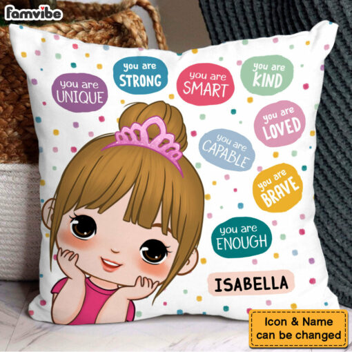 Personalized Gift For Daughter Affirmation You Are Unique Pillow