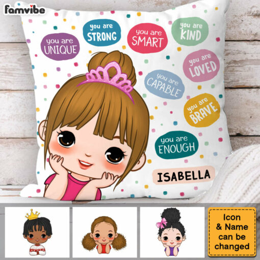 Personalized Gift For Daughter Affirmation You Are Unique Pillow