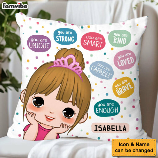 Personalized Gift For Daughter Affirmation You Are Unique Pillow