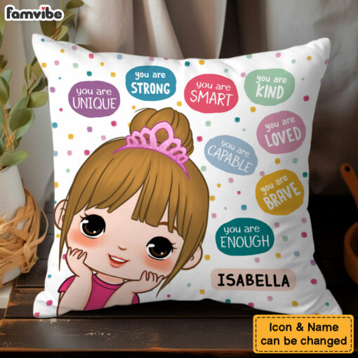 Personalized Gift For Daughter Affirmation You Are Unique Pillow