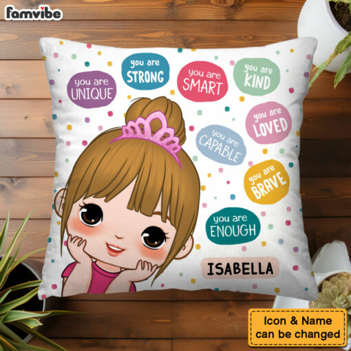 Personalized Gift For Daughter Affirmation You Are Unique Pillow