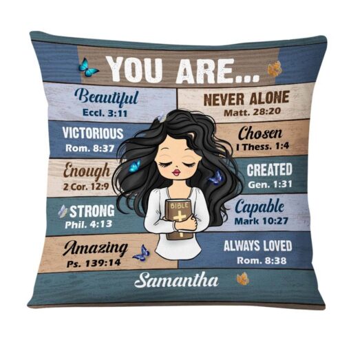 Personalized Gift For Daughter Bible Verses Inspiration You Are Pillow