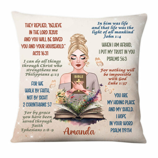 Personalized Gift For Daughter Bible Verses Pillow