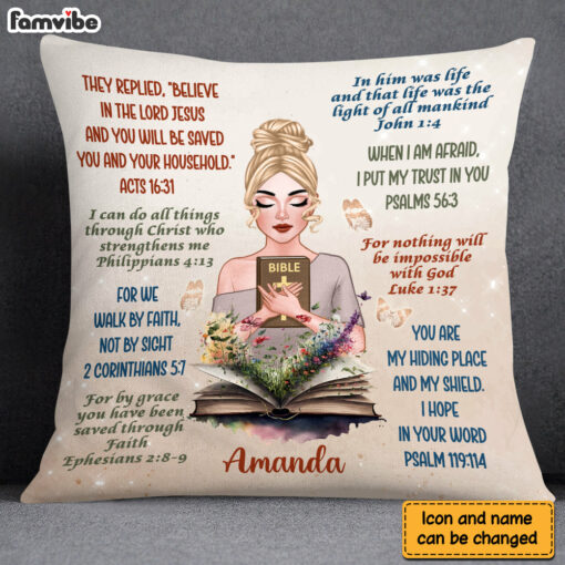 Personalized Gift For Daughter Bible Verses Pillow