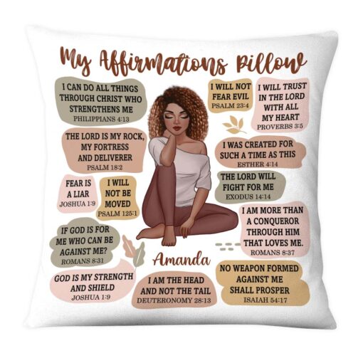 Personalized Gift For Daughter Christian Affirmation Pillow